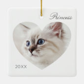 Modernes Foto mit minimalem Weißherz Keramikornament (Rückseite)