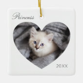 Modernes Foto mit minimalem Weißherz Keramikornament (Vorderseite)
