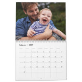 Modernes Foto mit minimaler Kundenbindung Kalender (Feb 2027)