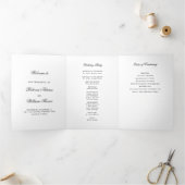 Modernes Foto mit Overlay | Hochzeit Dreifach-gefaltete Programmkarte (Innenseite)