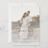 Modernes Foto mit Overlay-Hochzeit Einladung (Vorderseite)