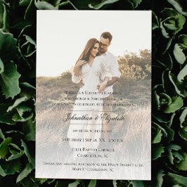 Modernes Foto mit Overlay-Hochzeit Einladung