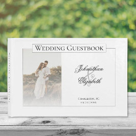 Modernes Foto mit Overlay-Hochzeit Gästebuch