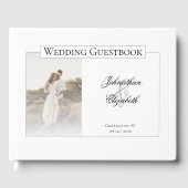 Modernes Foto mit Overlay-Hochzeit Gästebuch (Vorderseite)