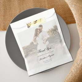 Modernes Foto mit Overlay-Hochzeit Geschenktütchen