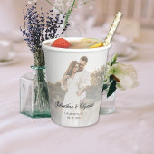 Modernes Foto mit Overlay-Hochzeit Pappbecher