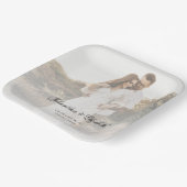 Modernes Foto mit Overlay-Hochzeit Pappteller (Gewinkelt)