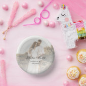 Modernes Foto mit Overlay-Hochzeit Pappteller (Party)