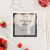 Modernes Foto mit Overlay | Hochzeit Serviette (Beispiel)