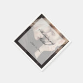 Modernes Foto mit Overlay | Hochzeit Serviette (Ecke)