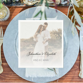 Modernes Foto mit Overlay-Hochzeit Serviette