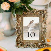 Modernes Foto mit Overlay-Hochzeit Tischnummer