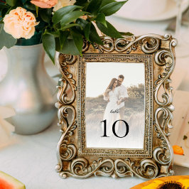 Modernes Foto mit Overlay-Hochzeit Tischnummer