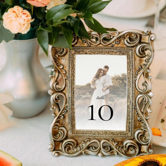 Modernes Foto mit Overlay-Hochzeit Tischnummer