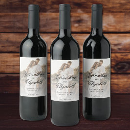 Modernes Foto mit Overlay-Hochzeit Weinetikett