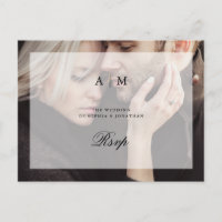 Modernes Foto mit Overlay | Hochzeitsrottkarte