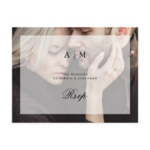 Modernes Foto mit Overlay | Hochzeitsrottkarte