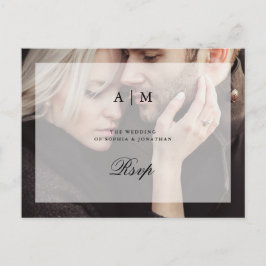Modernes Foto mit Overlay | Hochzeitsrottkarte Postkarte