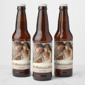 Modernes Foto mit Personalisiertem Namen Bierflaschenetikett (Flaschen)