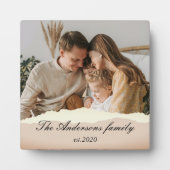 Modernes Foto mit Personalisiertem Namen Fotoplatte (Vorderseite)