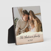 Modernes Foto mit Personalisiertem Namen Fotoplatte (Vorderseite)