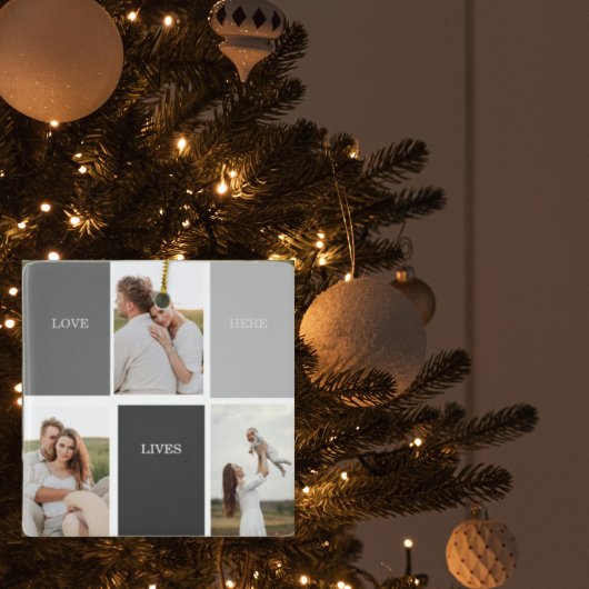 Modernes Foto mit Personalisiertem Namen Keramikornament