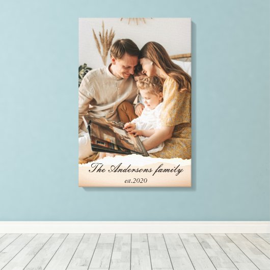 Modernes Foto mit Personalisiertem Namen Leinwanddruck (Insitu (Holzboden))