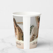 Modernes Foto mit Personalisiertem Namen Pappbecher (Rechts)