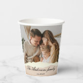 Modernes Foto mit Personalisiertem Namen Pappbecher (Vorderseite)