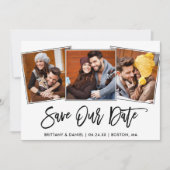 Modernes Foto mit Pinselschrift 3 Rette unsere Dat Save The Date (Vorderseite)