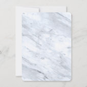 Modernes Foto mit rotem Rahmen, blau Marmor zurück Save The Date (Rückseite)