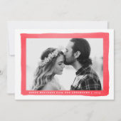 Modernes Foto mit roten Rahmen Feiertagskarte (Vorderseite)