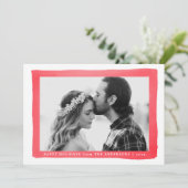 Modernes Foto mit roten Rahmen Feiertagskarte (Stehend Vorderseite)