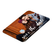 Modernes Foto mit Save the Date Verlobung Magnet (Linke Seite)