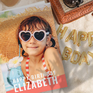 Modernes Foto mit schlichter Eleganz Geburtstagsgr Karte