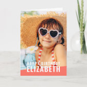 Modernes Foto mit schlichter Eleganz Geburtstagsgr Karte (Vorderseite)