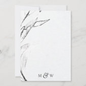 Modernes Foto mit schwarz-weiß-Grafik Save The Date (Rückseite)