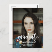 Modernes Foto mit Skripten Postkarte (Vorne/Hinten)