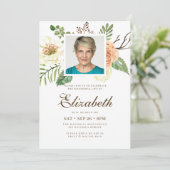 Modernes Foto mit Wasserfarben Einladung (Stehend Vorderseite)