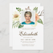 Modernes Foto mit Wasserfarben Einladung (Vorne/Hinten)