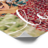 Modernes Foto mit weißer Schrift Liebe Poster (Ecke)