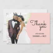 Modernes Foto Mitte des Jahrhunderts Vielen Dank A Einladung (Vorderseite)