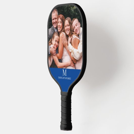 Modernes Foto Monogram Name Pickleball Paddle (Links)