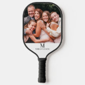 Modernes Foto Monogram Name Pickleball Paddle (Rückseite)