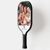 Modernes Foto Monogram Name Pickleball Paddle (Links)