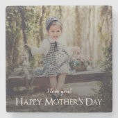 Modernes Foto Muttertag Stone Untersetzer (Vorderseite)