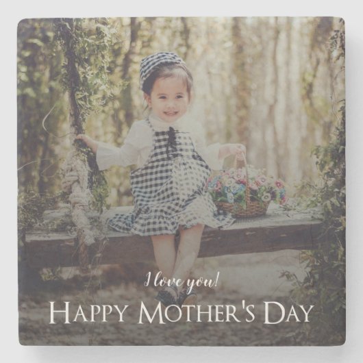 Modernes Foto Muttertag Stone Untersetzer (Vorderseite)