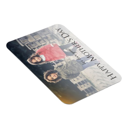 Modernes Foto Muttertagsmagnet Magnet (Rechte Seite)