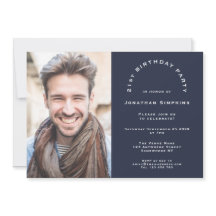 Modernes Foto Navy Male 21. Geburtstag Party