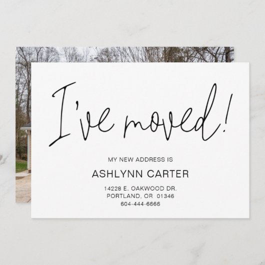 Modernes Foto Neue Zuhause Ankündigung (Vorne/Hinten)